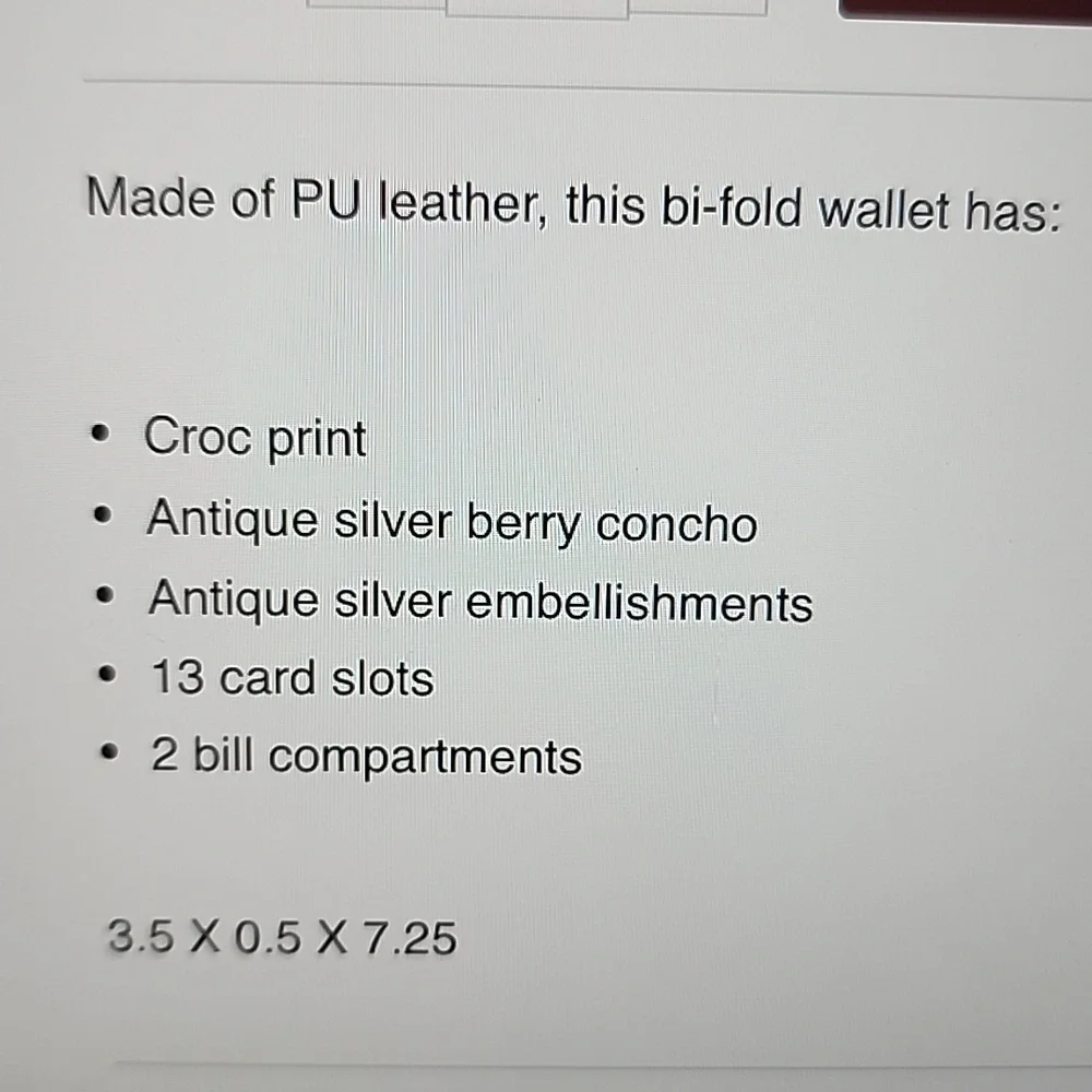 Croc 🐊 Print Montana West Long PU Leather Bifold Wallet